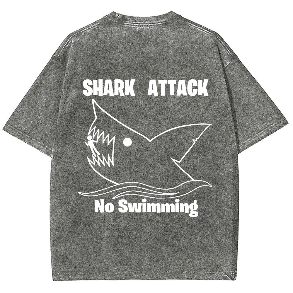Unisex Vintage Shark Attack funny t-Shirt