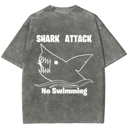 Unisex Vintage Shark Attack funny t-Shirt