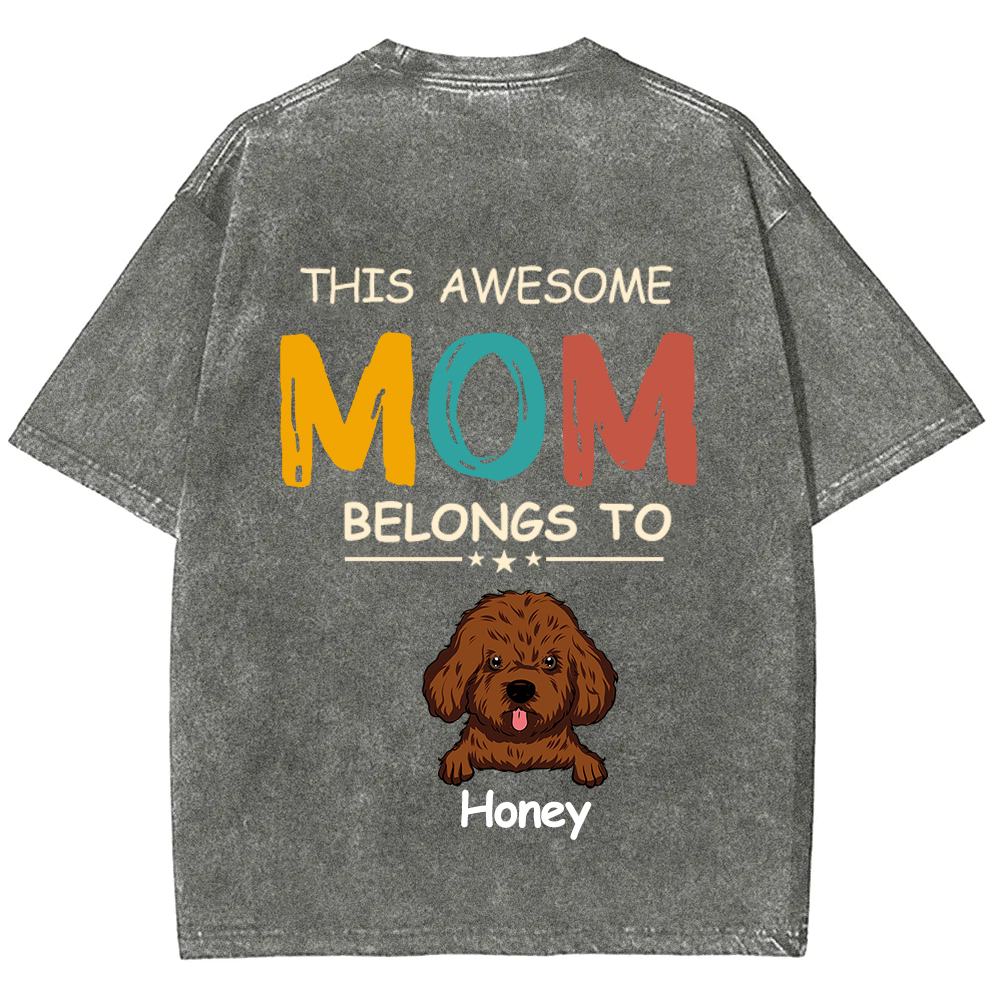 This Awesome Mom/Dad Belongs To - Personalized Custom Unisex  T-shirt
