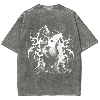 Unisex Vintage Pretty Little Cat t-Shirt