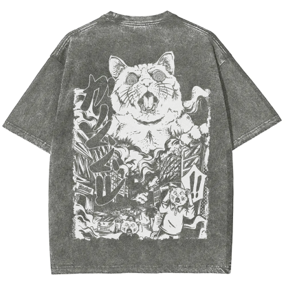 Unisex Vintage Monster Cat t-Shirt