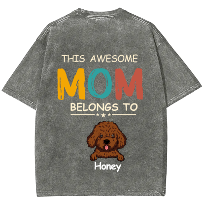 This Awesome Mom/Dad Belongs To - Personalized Custom Unisex  T-shirt