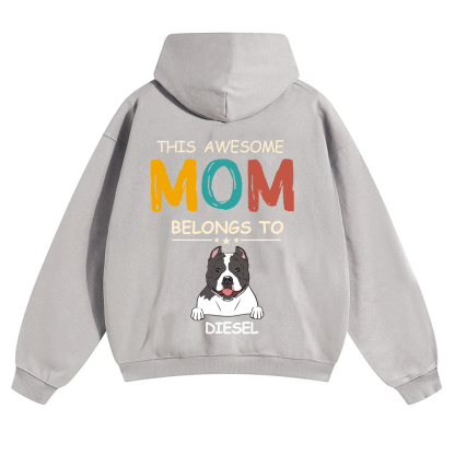 This Awesome Mom/Dad Belongs To - Personalized Custom Unisex Hoodie
