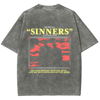 Unisex Vintage Sinners Horror Movie t-Shirt