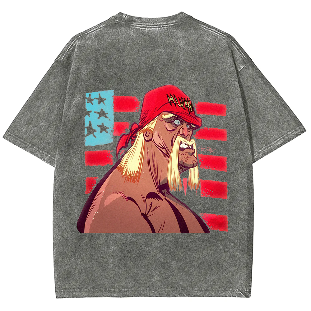 Unisex Vintage  Wrestling WWE Hulk Hogan Real American t-Shirt