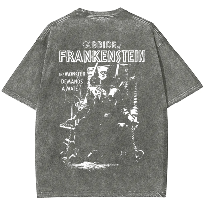 Unisex Vintage Bride of Frankenstein Horror Movie t-Shirt