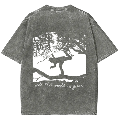 Unisex Vintage  Tom Waits - All the World is Green Music t-Shirt