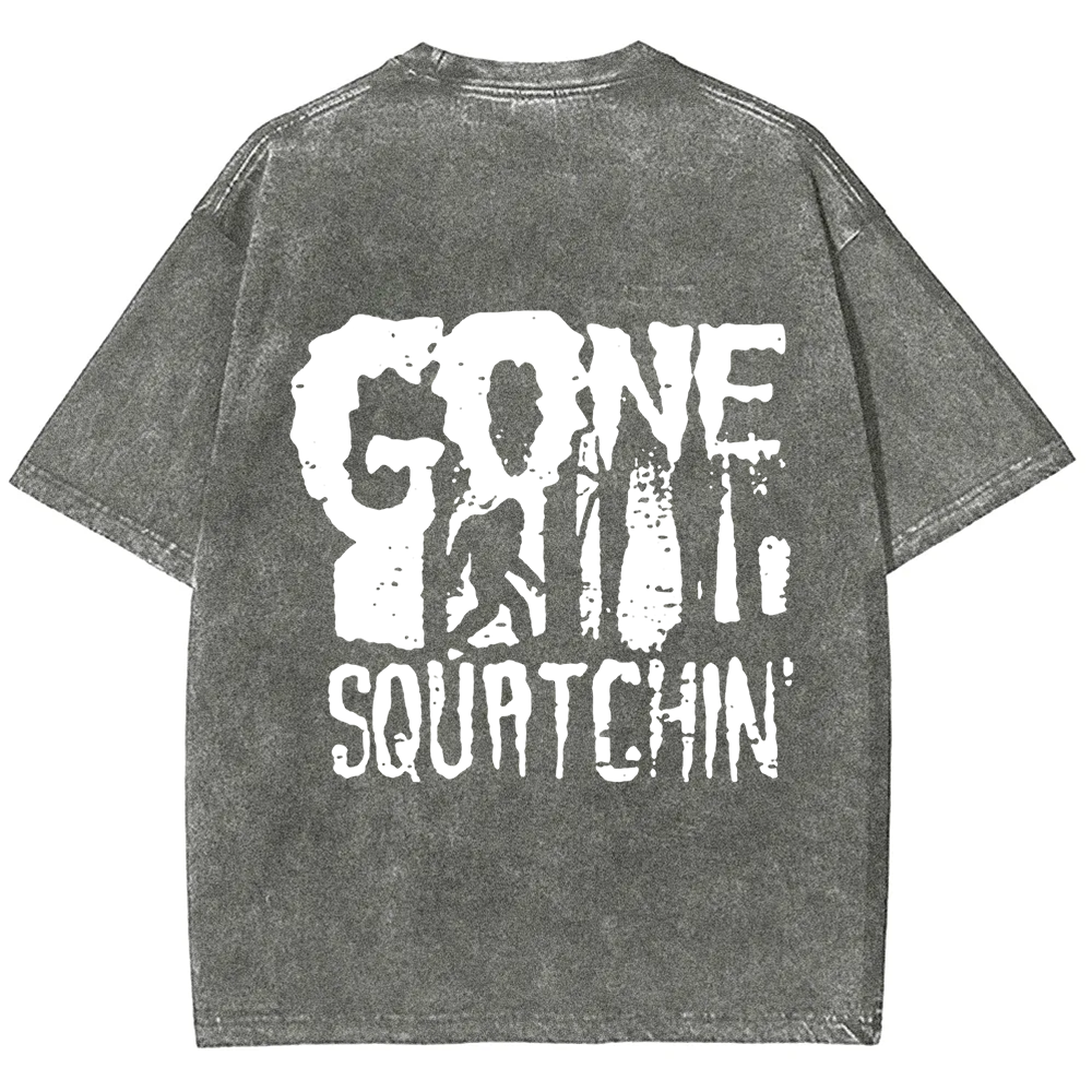 Unisex Vintage Gone Squatching Funny Big Foot t-Shirt