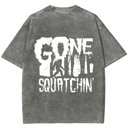 Unisex Vintage Gone Squatching Funny Big Foot t-Shirt