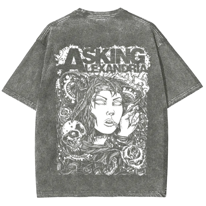 Unisex Vintage Asking Alexandria Band t-Shirt