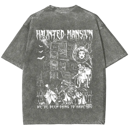 Unisex Vintage  Haunted Mansion Horror Movie t-Shirt