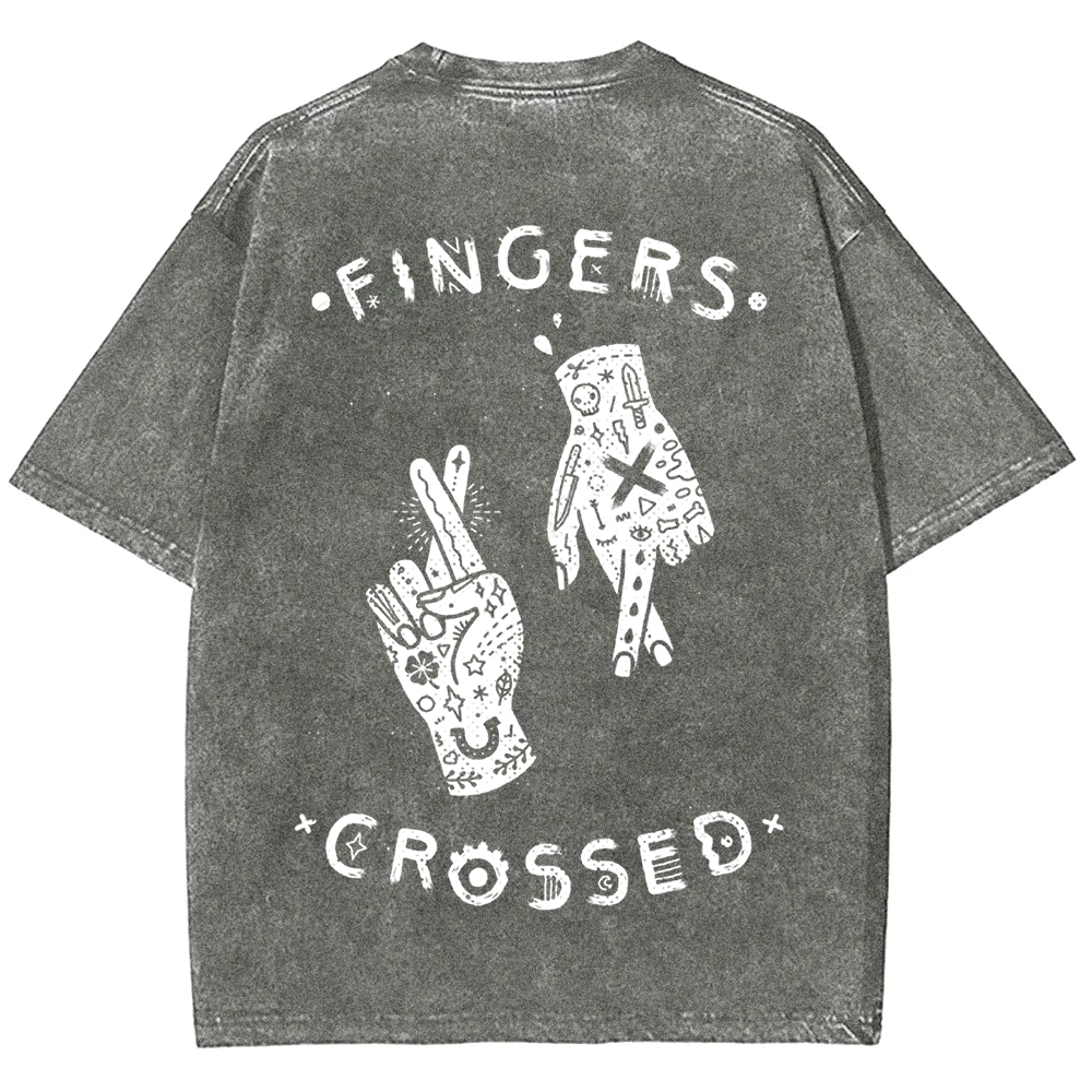 Unisex Vintage Fingers Crossed Music t-Shirt