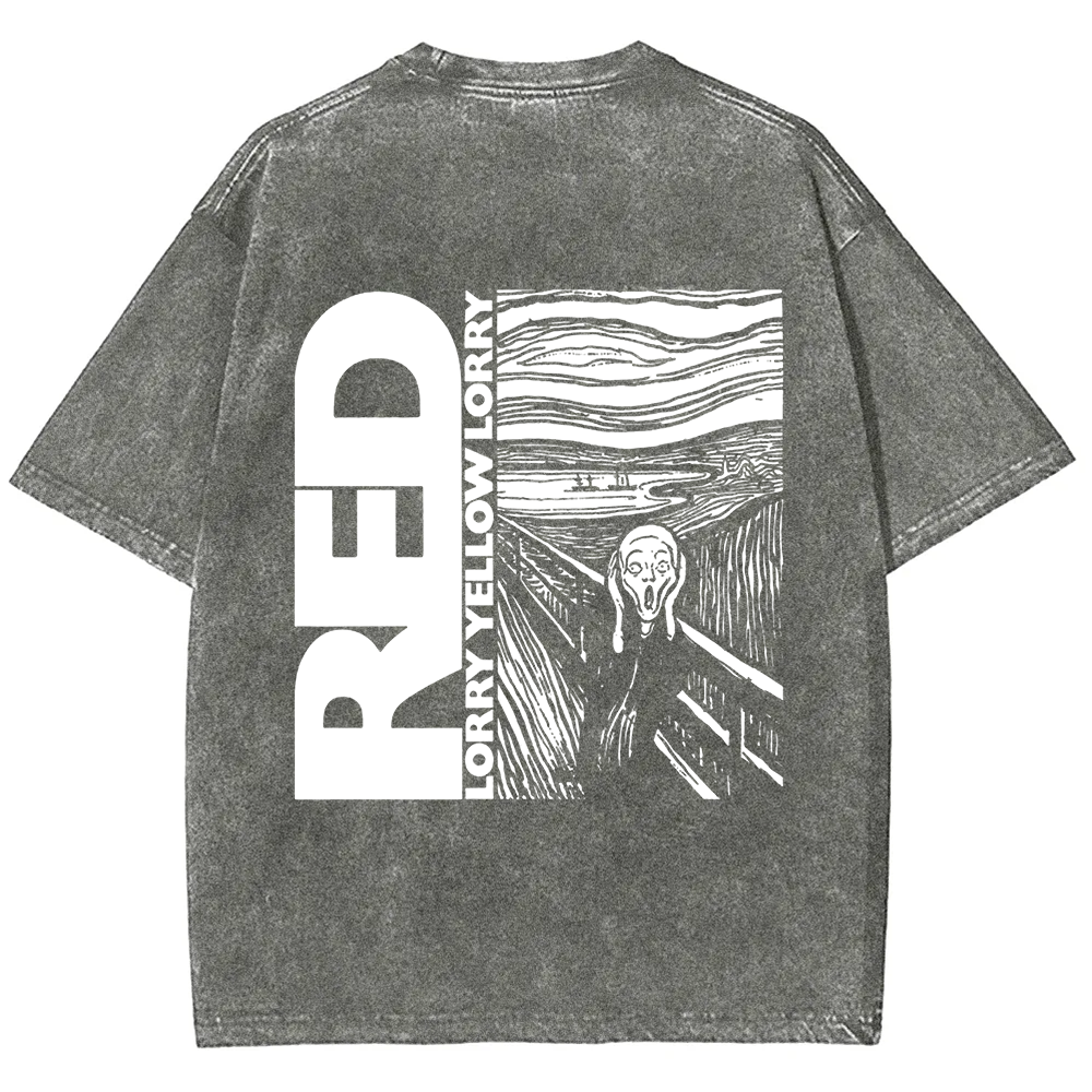 Unisex Vintage  Red Lorry Yellow Lorry Band t-Shirt