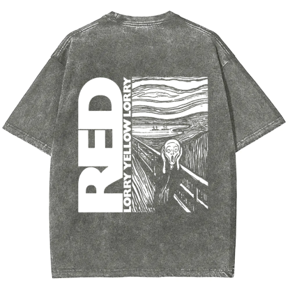 Unisex Vintage  Red Lorry Yellow Lorry Band t-Shirt