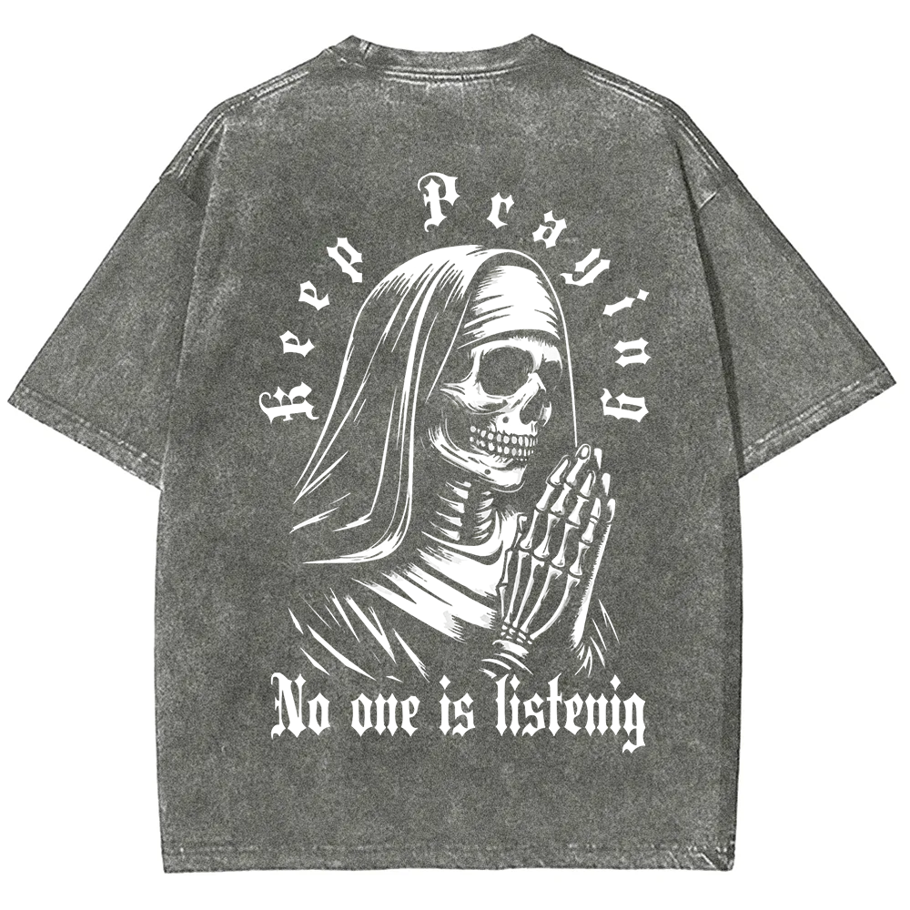 Unisex Vintage Satanic Skull Devil Nun t-Shirt