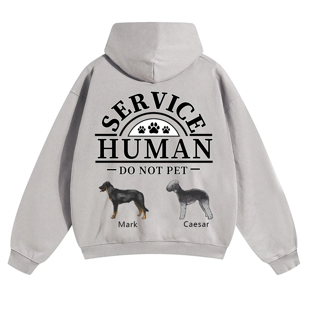 Service Human, Do Not Pet 2 - Personalized Custom Unisex Soild Color Hoodies wearishow