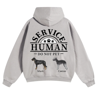 Service Human, Do Not Pet 2 - Personalized Custom Unisex Soild Color Hoodies wearishow