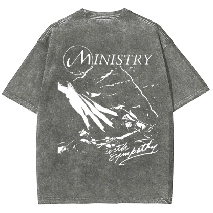 Unisex Vintage  Ministry Band With Sympathy Music   t-Shirt