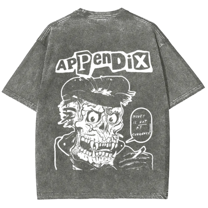 Unisex Vintage Appendix Rock Band  t-Shirt