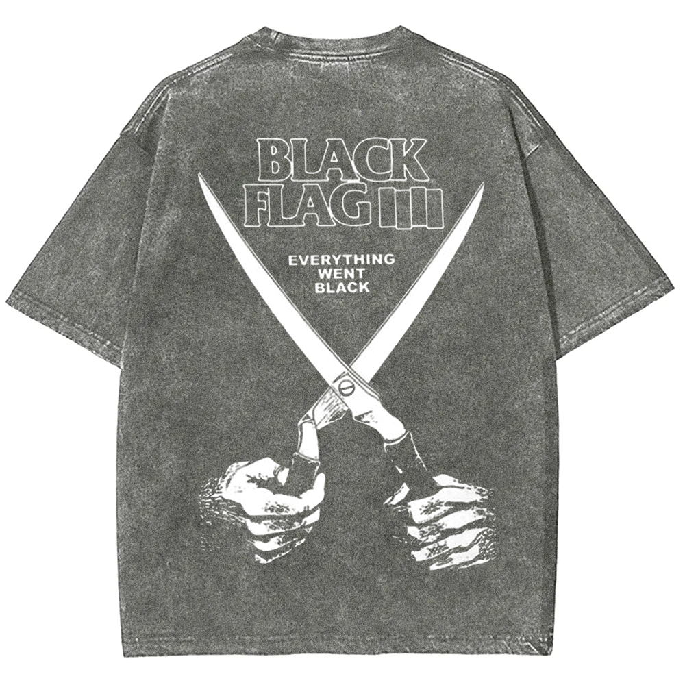 Unisex Vintage Black Flag Rock Band t-Shirt