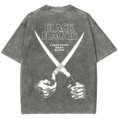 Unisex Vintage Black Flag Rock Band t-Shirt