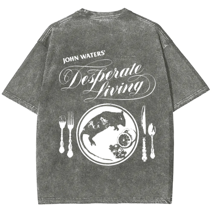 Unisex Vintage  Desperate Living Horror Movie t-Shirt