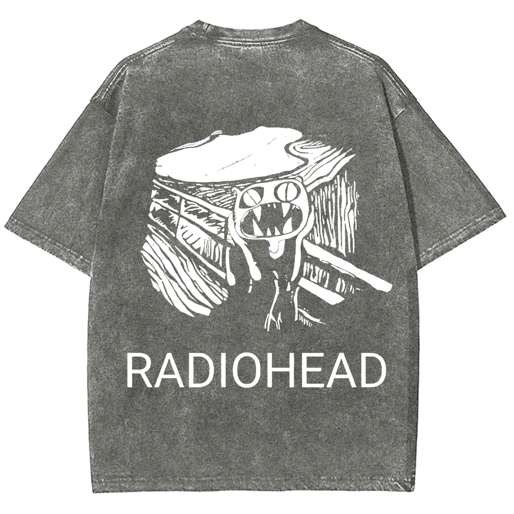 Unisex Vintage  Radiohead Band  t-Shirt