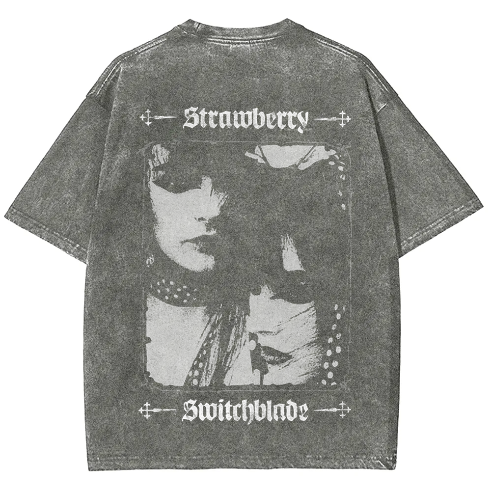 Unisex Vintage Strawberry Switchblade Band  t-Shirt
