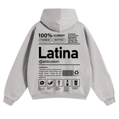 Latina Addcustom Unisex Fit Color Hoodie wearishow