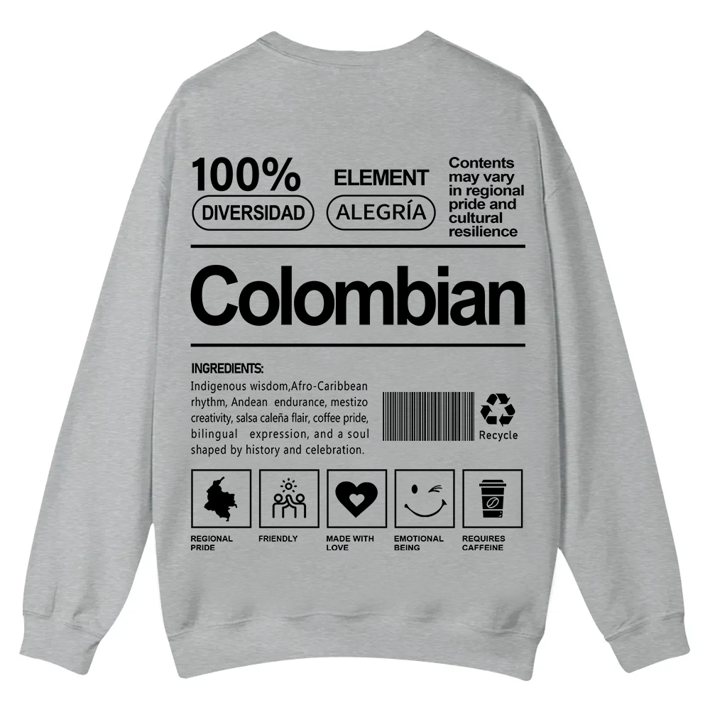 Colombian Unisex Fit  Casual Crewneck Sweatshirt wearishow