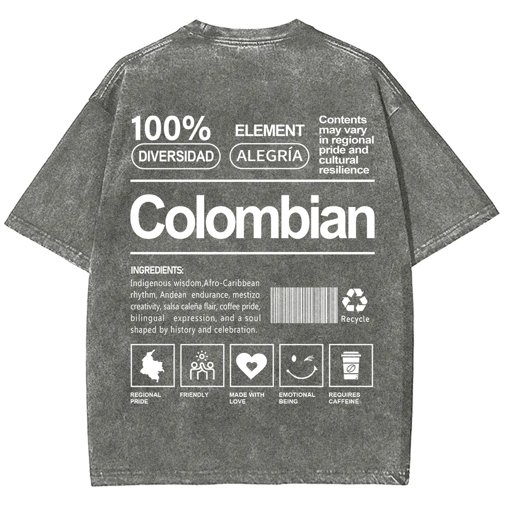 Colombian Unisex Fit  Washed T-Shirt