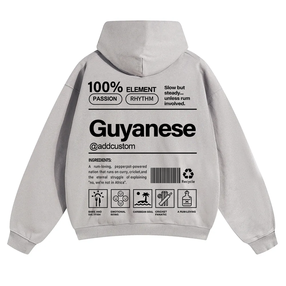 Guyanese Addcustom Unisex Fit Color Hoodie wearishow