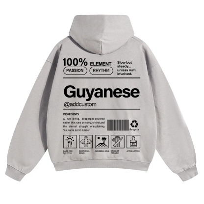 Guyanese Addcustom Unisex Fit Color Hoodie wearishow