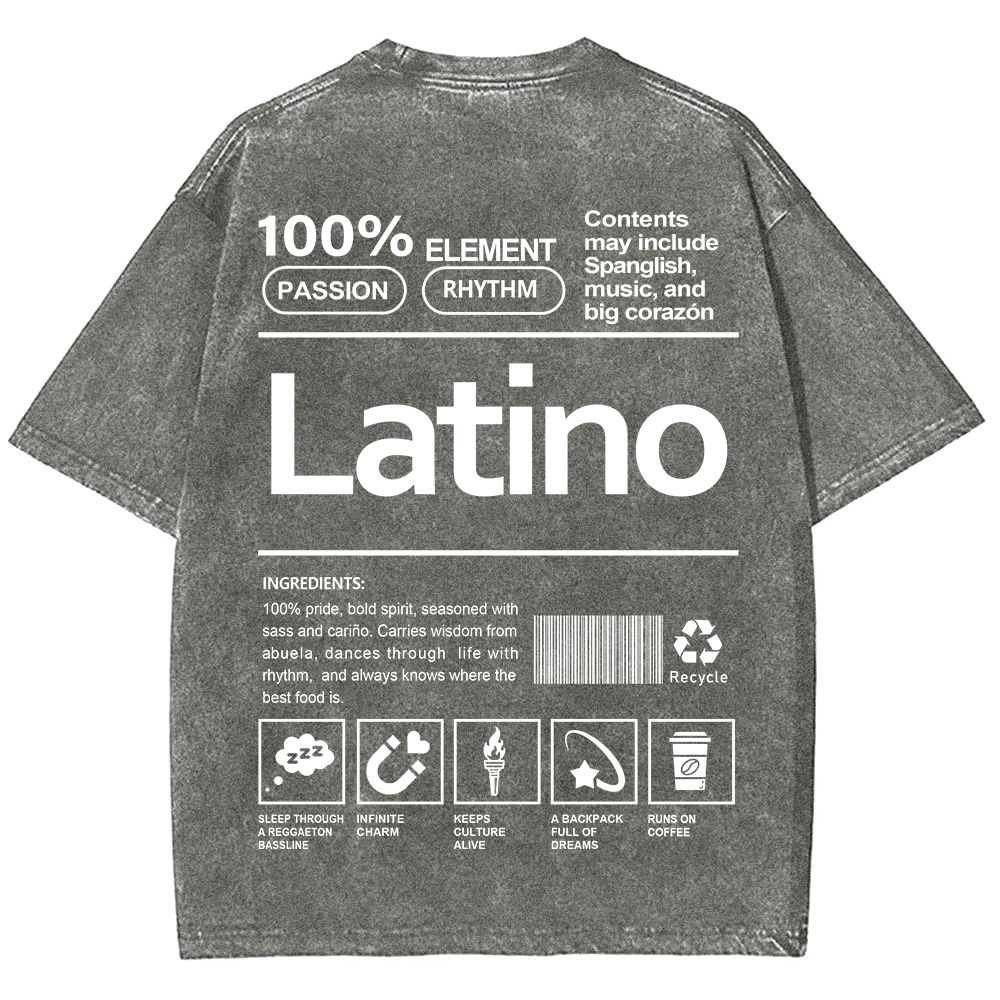 Latino Unisex Fit  Washed T-Shirt