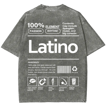 Latino Unisex Fit  Washed T-Shirt