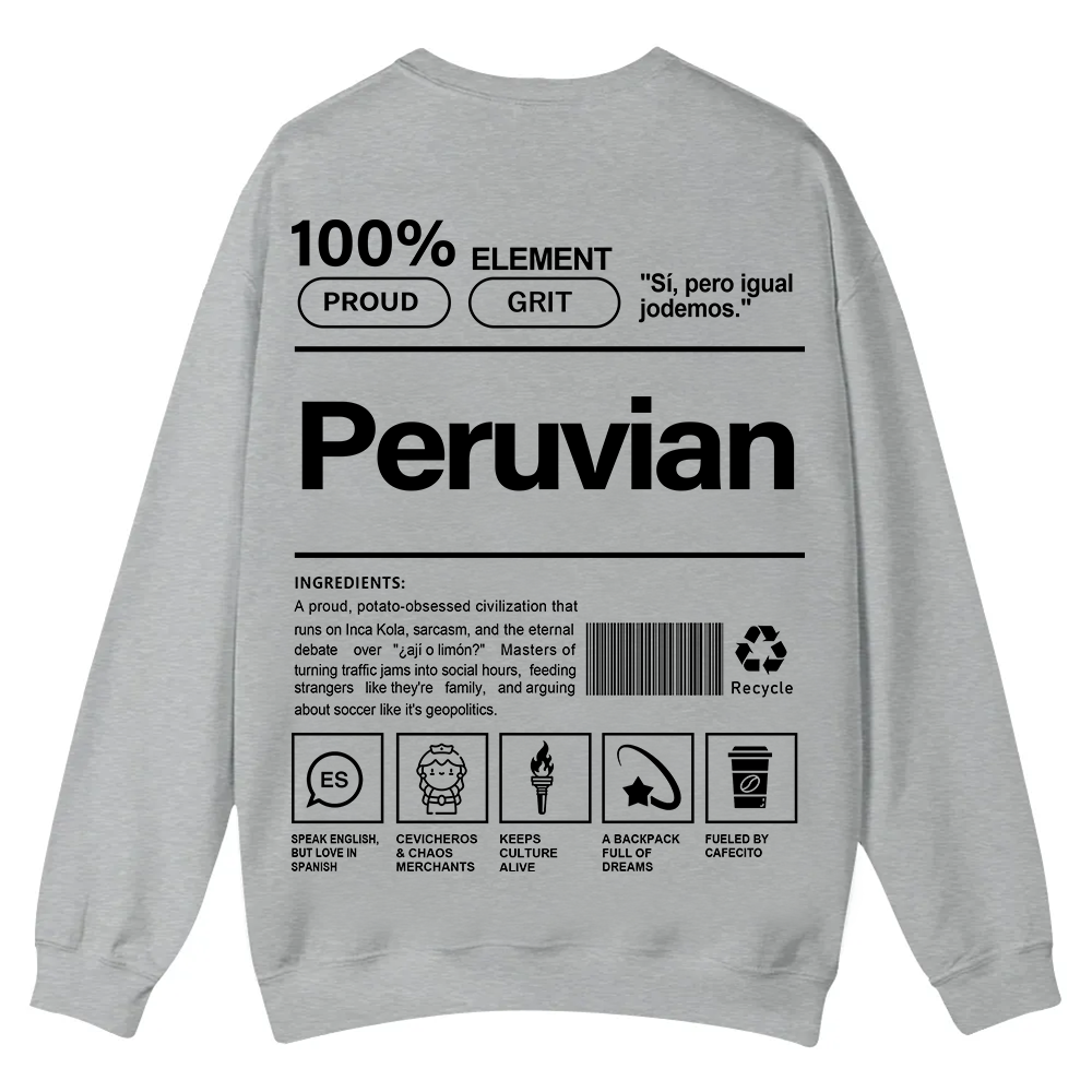 Peruvian Unisex Fit  Casual Crewneck Sweatshirt wearishow