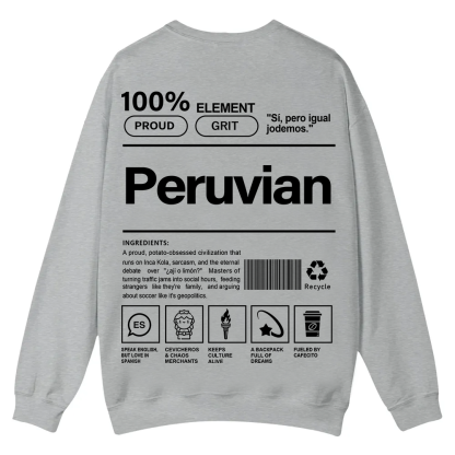 Peruvian Unisex Fit  Casual Crewneck Sweatshirt wearishow