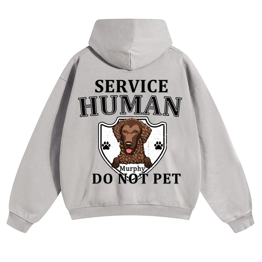  Service Human, Do Not Pet 10- Personalized Custom Unisex Soild Color Hoodies wearishow