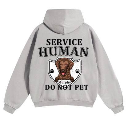  Service Human, Do Not Pet 10- Personalized Custom Unisex Soild Color Hoodies wearishow