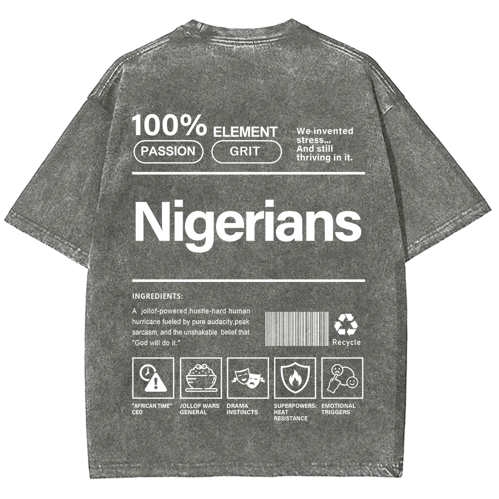 Nigerians Unisex Fit  Washed T-Shirt