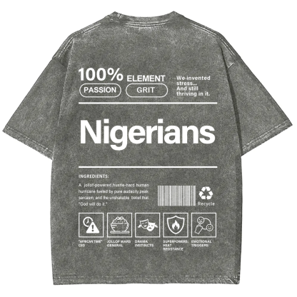 Nigerians Unisex Fit  Washed T-Shirt