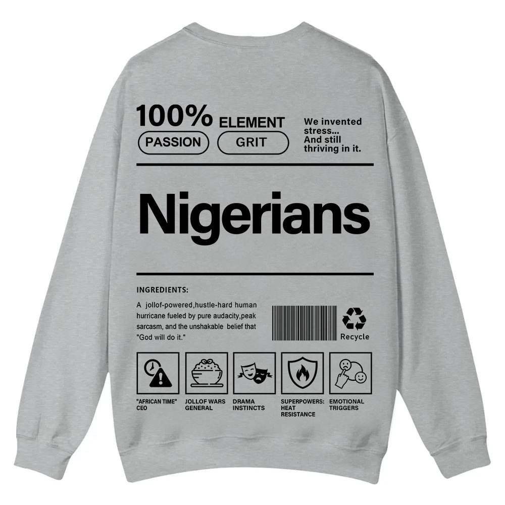Nigerians Unisex Fit  Casual Crewneck Sweatshirt wearishow