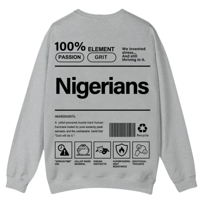 Nigerians Unisex Fit  Casual Crewneck Sweatshirt wearishow