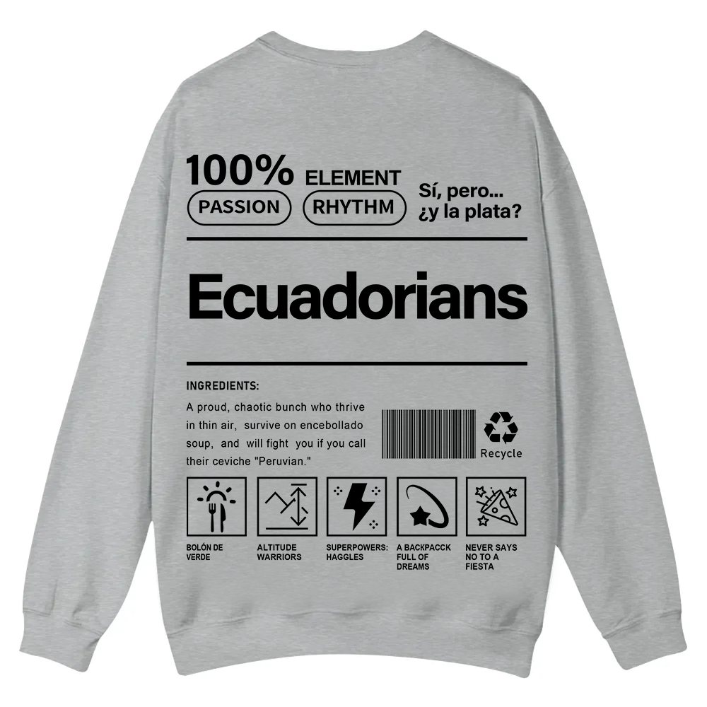Ecuadorians Unisex Fit  Casual Crewneck Sweatshirt wearishow
