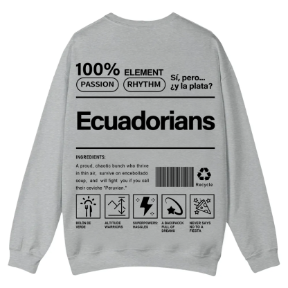 Ecuadorians Unisex Fit  Casual Crewneck Sweatshirt wearishow