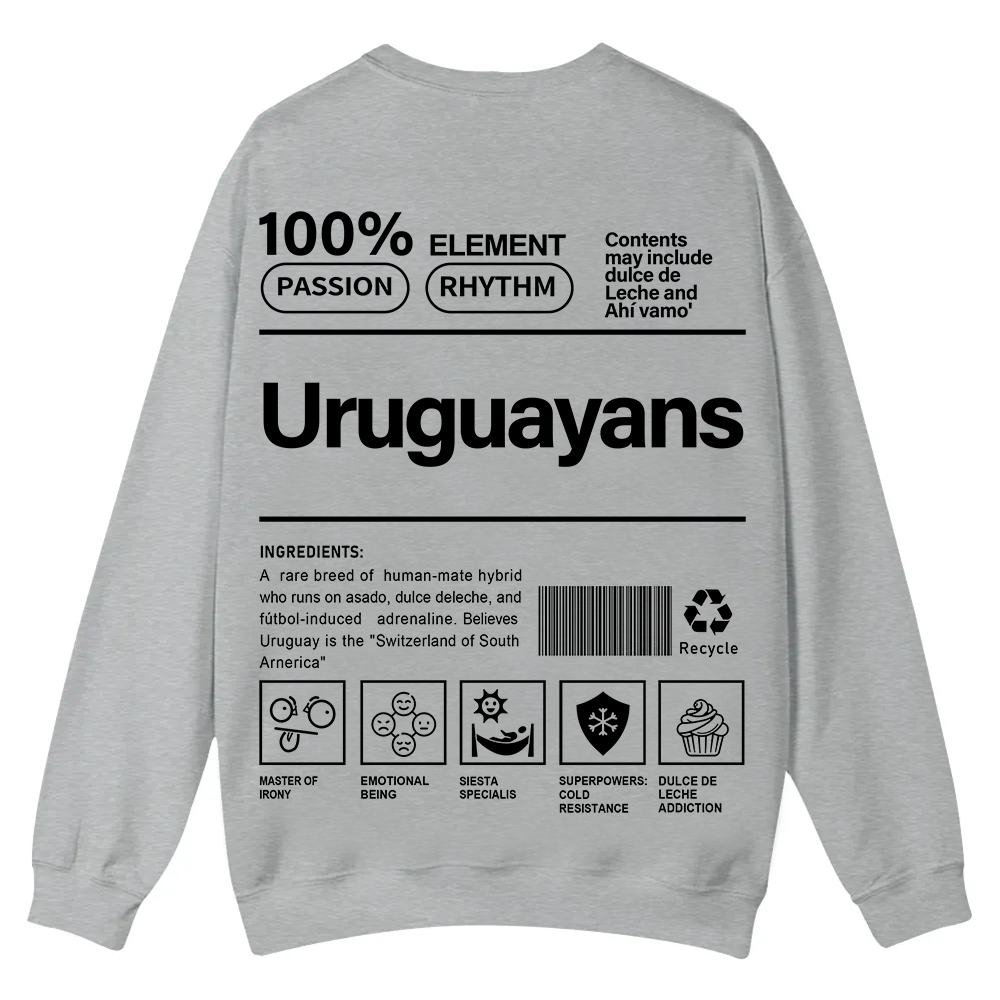 Uruguayans Unisex Fit  Casual Crewneck Sweatshirt wearishow