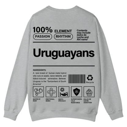 Uruguayans Unisex Fit  Casual Crewneck Sweatshirt wearishow