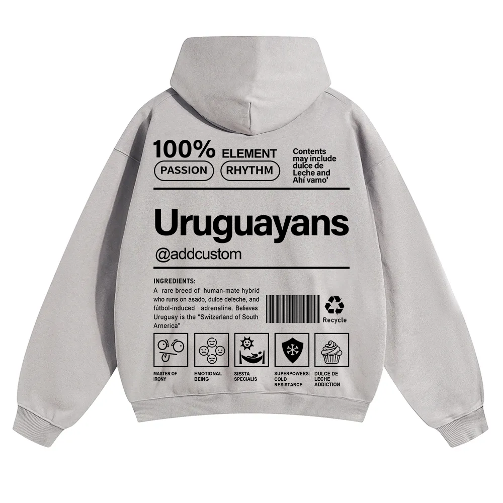 Uruguayans Addcustom Unisex Fit Color Hoodie wearishow