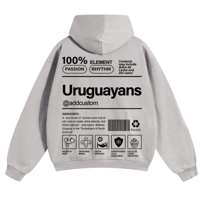 Uruguayans Addcustom Unisex Fit Color Hoodie wearishow