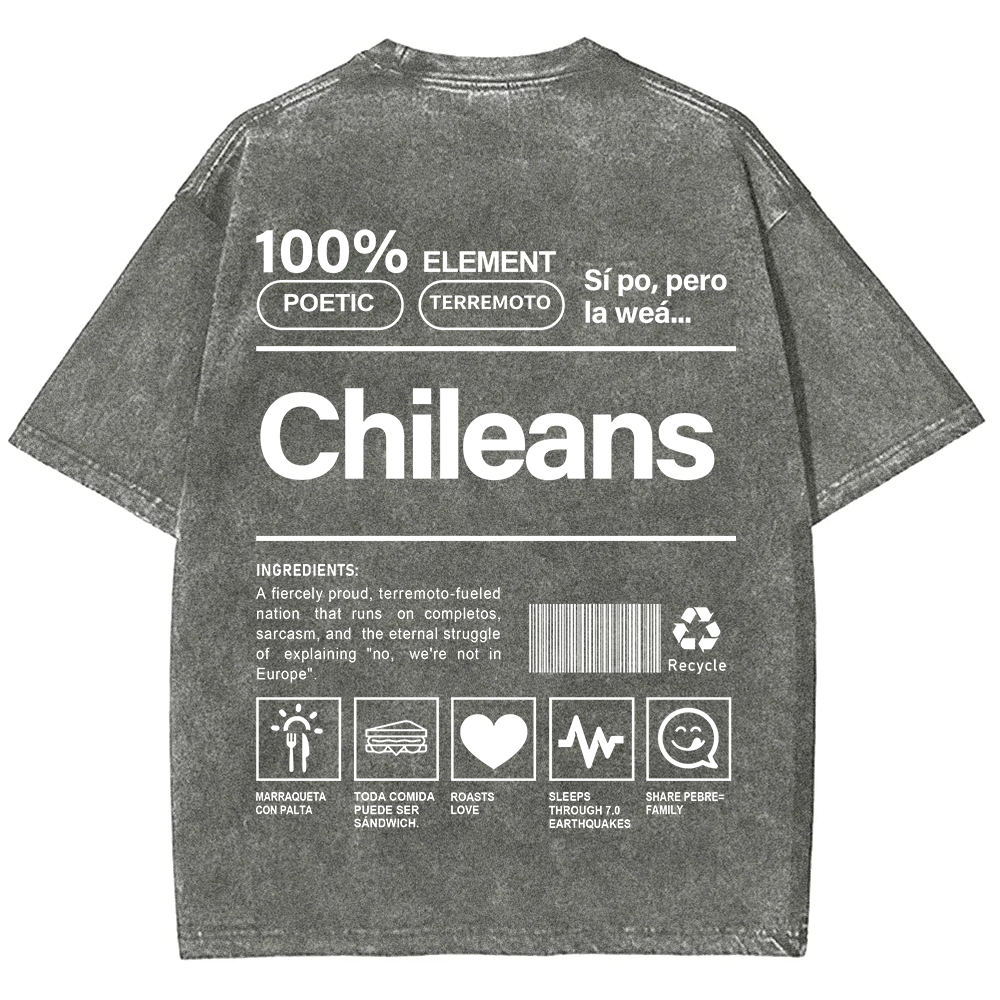 Chileans Unisex Fit  Washed T-Shirt